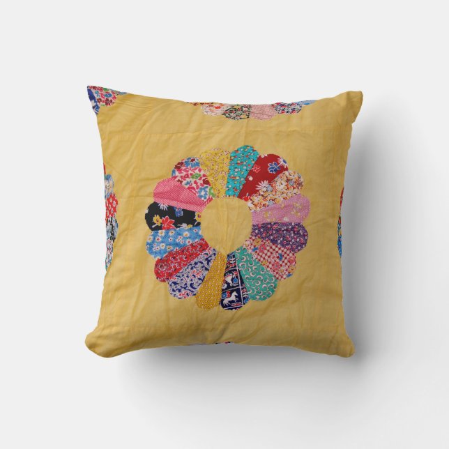 Vintage amerikanische Steppdecke Kissen (Vorderseite)