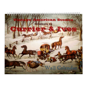 Vintage amerikanische Szenen Wall Calendar Kalender