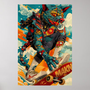 Vintage amerikanische Tattoo Design Poster Print
