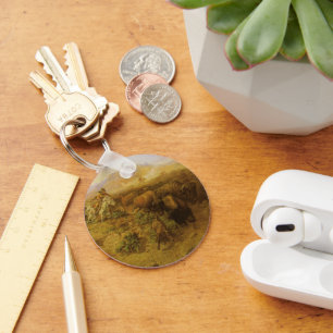 Vintage Amerikanische Ureinwohner, Buffalo Hunt by Schlüsselanhänger