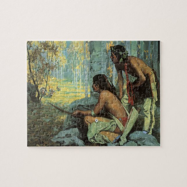 Vintage Amerikanische Ureinwohner, Taos Türkei Jäg Puzzle (Horizontal)