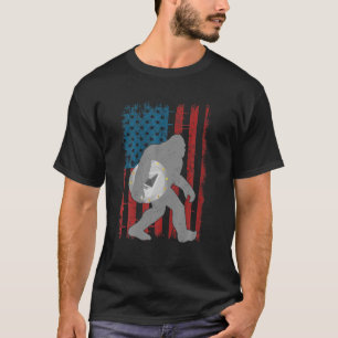 Vintage amerikanische USA-Flagge Sasquatch Bigfoot T-Shirt