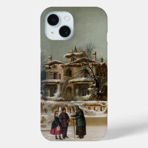 Vintage amerikanische Winter-Weihnachtsszene iPhone 15 Hülle