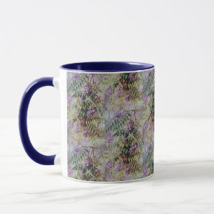 Vintage Amerikanische Wisteria Lila Blumen Floral Tasse