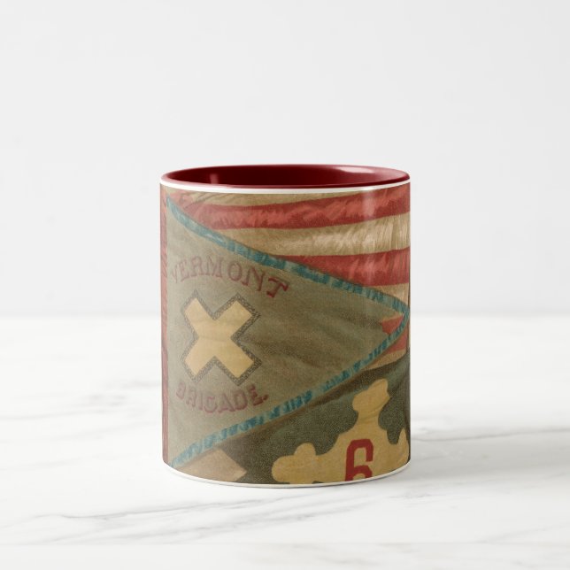 Vintage amerikanische zivile zweifarbige tasse (Mittel)