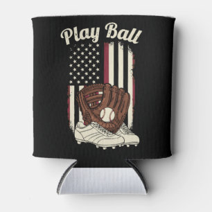 Vintage amerikanischer Baseball patriotischer Zeit Dosenkühler