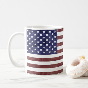 Vintage-Amerikanischer-Fahne-Kaffeetasse Kaffeetasse