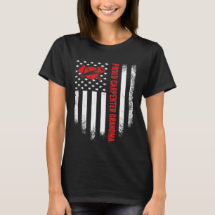 Vintage-amerikanischer-Flagge-stolzer-Holzarbeiter T-Shirt