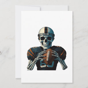 Vintage Amerikanischer Football Skelett Spieler Lu Einladung