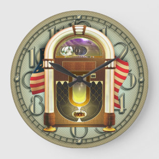 Vintage-amerikanischer Jukebox-Wanduhr Große Wanduhr