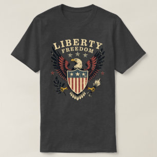 Vintage-Amerikanischer-Liberty-Freedom-Adler T-Shirt