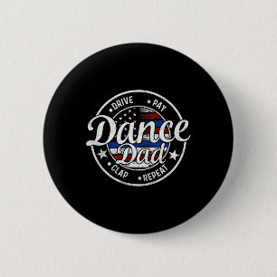 Vintage-amerikanischer Tänzer Vater tanzt zum Vate Button