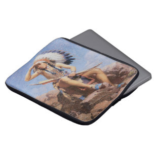 Vintage Amerikanischer Ureinwohner Indianer, Der S Laptopschutzhülle