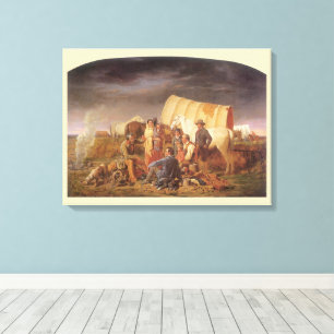 Vintage Amerikanischer Westen, Advice on Prairie v Leinwanddruck