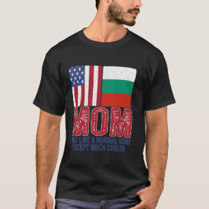 Vintage-amerikanisches bulgarisches Flagge-Mutter- T-Shirt