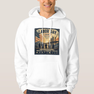 Vintage-amerikanisches Labor Day-Arbeiter-Tribut-K Hoodie