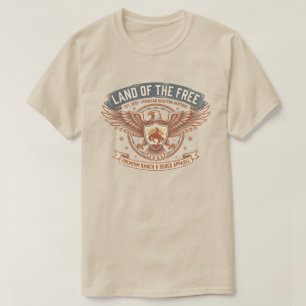 Vintage-amerikanisches Western-Erbe Land der Freie T-Shirt