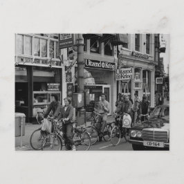 Vintage Amsterdam Holland Biker Postkarte