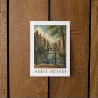 Vintage Amsterdam-Kanal-Fahrrad Retro-Reise