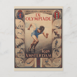 Vintage Amsterdam Niederlande Olympia Postkarte