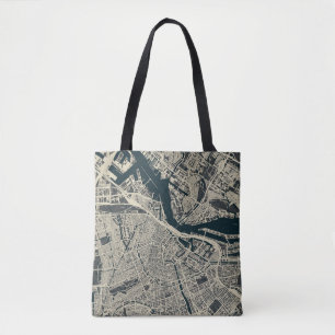 Vintage Amsterdamer Karte: Retro Minimalistisch