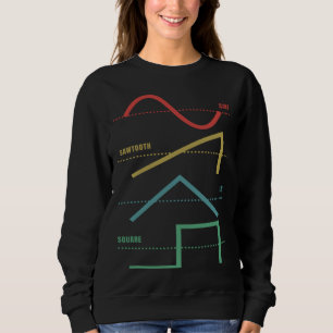 Vintage-Analogsynthesizer-Techno-Wellenform Synt Sweatshirt
