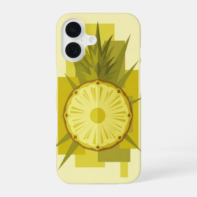 Vintage-Ananas auf Block iPhone 16 Hülle (Rückseite)