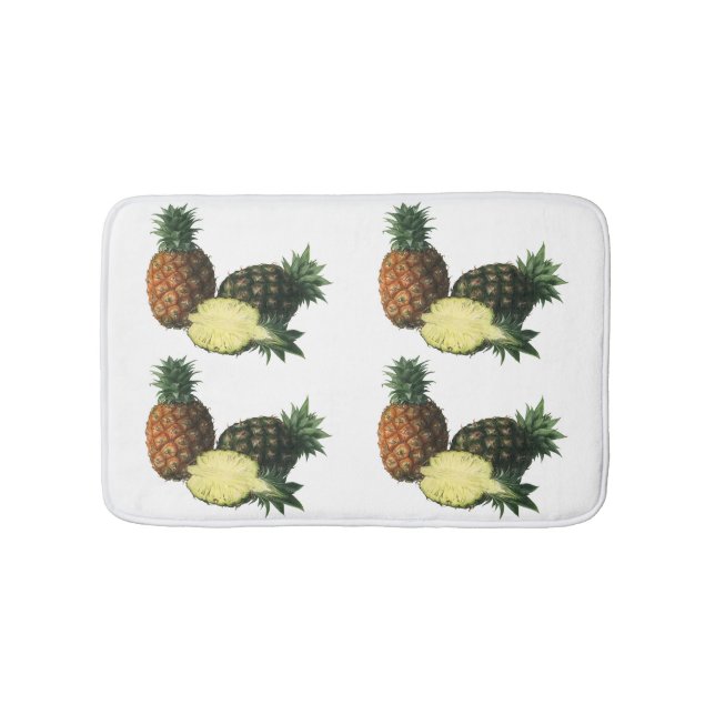 Vintage Ananas, Bio Obst Badematte (Vorderseite)