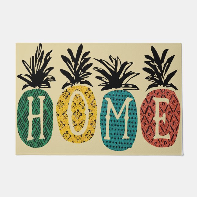 Vintage Ananas-Designmatte, Zuhause Doormat Fußmatte (Vorderseite)