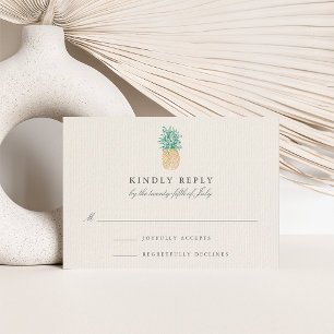 Vintage-Ananas-Hochzeits-RSVP-Karte RSVP Karte