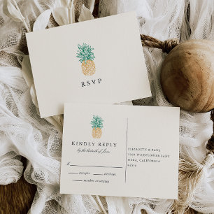 Vintage Ananas UAWG Postkarte