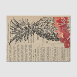 Vintage Ananas-Zeitung Seidenpapier