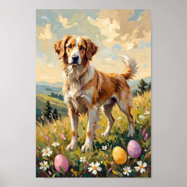Vintage Anatolian Shepherd Easter Art Poster (Vorne)
