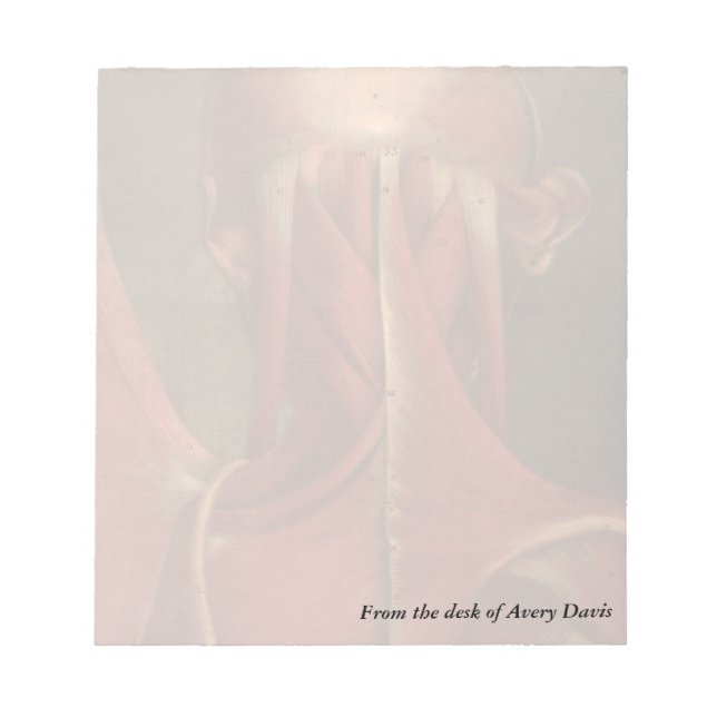 Vintage Anatomie | Neck Notizblock (Vorderseite)