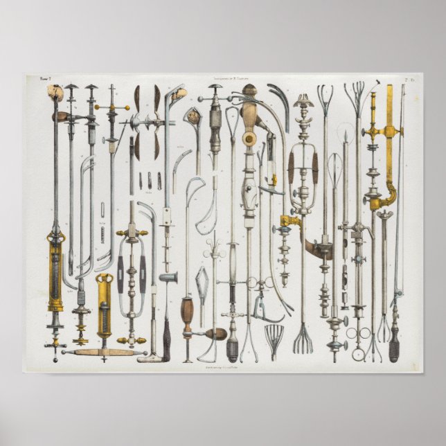 Vintage Anatomie von chirurgischen medizinischen G Poster (Vorne)