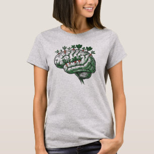 Vintage Anatomische Gehirnflora - Geistiges Wachst T-Shirt