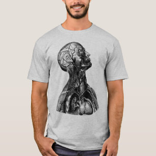 Vintage anatomische Illustration des Oberkörpers T-Shirt