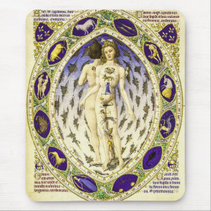 Vintage Anatomischer Zodiakmann Mousepad