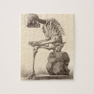 Vintage Anatomisches Skelett-Puzzle Puzzle