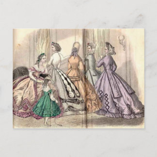 Vintage and Antique Fashions, Hats, Flapper Postkarte