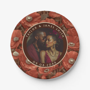 Vintage Anemone-Teller für Hochzeiten Erinnerungen Pappteller