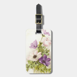Vintage Anemonen-Blume Gepäckanhänger