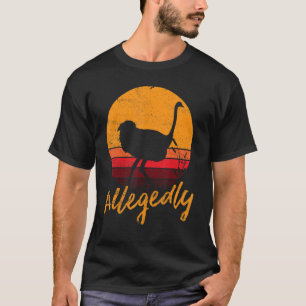 Vintage angeblich Strauß Spaß Retro flugunfähige B T-Shirt