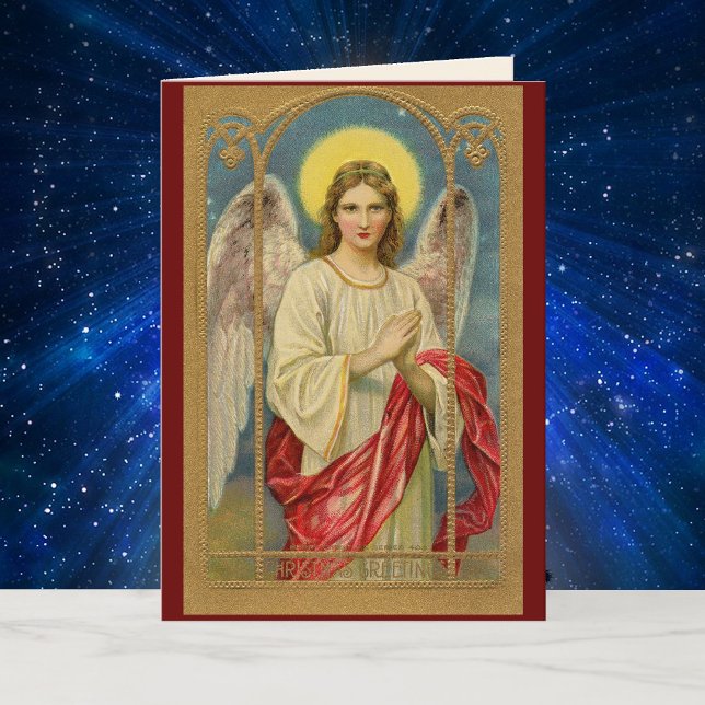 Vintage Angel Bible Verse Weihnachtskarte Feiertagskarte (Von Creator hochgeladen)