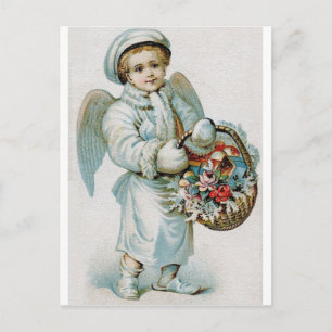 Vintage Angel Boy Postcard Feiertagspostkarte