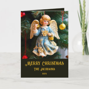Vintage Angel Foto Weihnachtskarte Karte