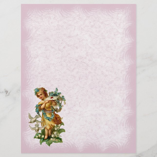 Vintage Angel Letterhead-Stationierung (Vorderseite)