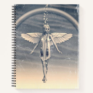 Vintage Angel under the Rainbow Notizbuch