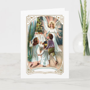 Vintage Angel Weihnachtskarte Feiertagskarte