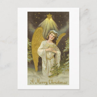 Vintage Angel Weihnachtskarte Feiertagspostkarte